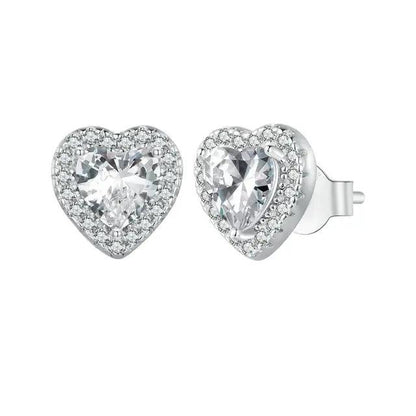 Dazzling CZ Halo Stud Earrings - Elevate and Beyond