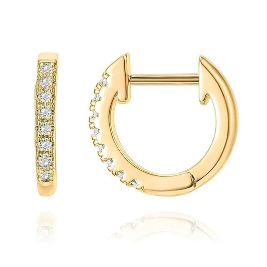 Dazzling Pave Hoop Earrings - Elevate and Beyond