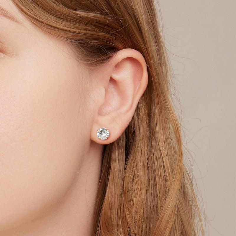 Brilliant Round CZ Stud Earrings - Elevate and Beyond