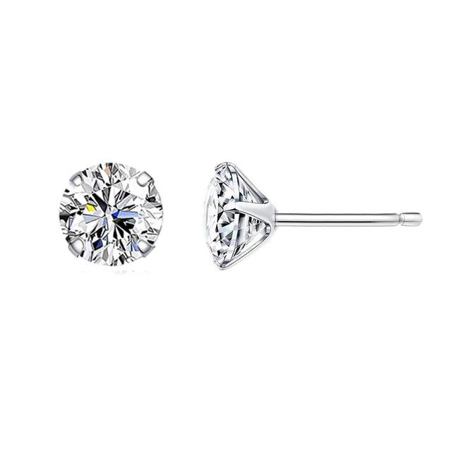 Brilliant Round CZ Stud Earrings - Elevate and Beyond