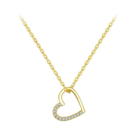 CZ Heart Pendant Necklace - Elevate and Beyond