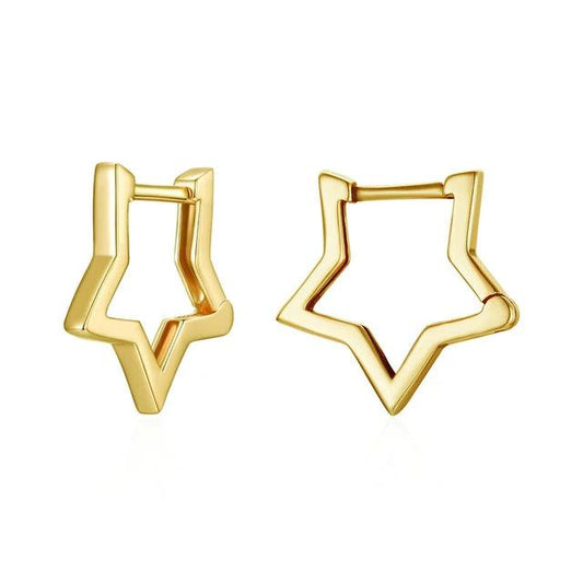 Star-Shaped Hoop Earrings - Elevate and Beyond