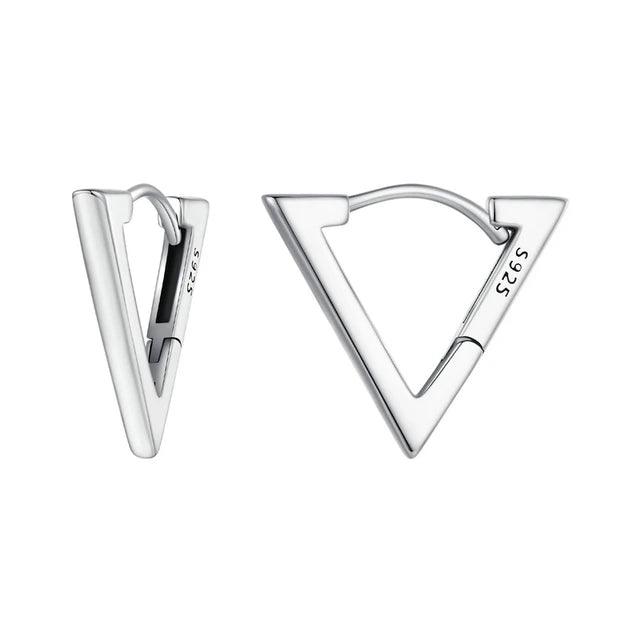 Geometric Triangle Hoop Earrings - Elevate and Beyond