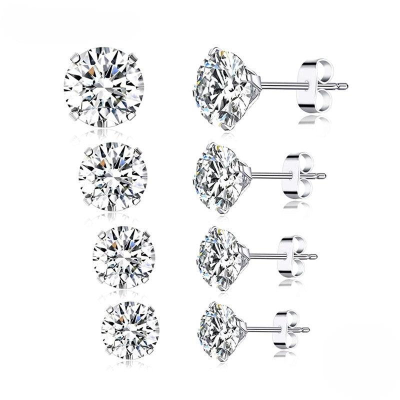 Brilliant Round CZ Stud Earrings - Elevate and Beyond