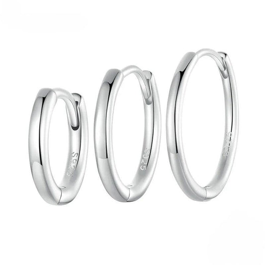 Classic 925 Sterling Silver Hoop Earrings - Elevate and Beyond