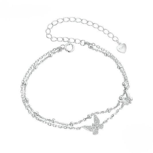 Elegant 925 Sterling Silver Butterfly Bracelet - Elevate and Beyond