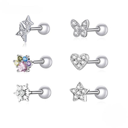 Sterling Silver CZ Stud Earrings Collection - Elevate and Beyond