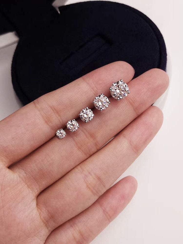 Brilliant Round CZ Stud Earrings - Elevate and Beyond