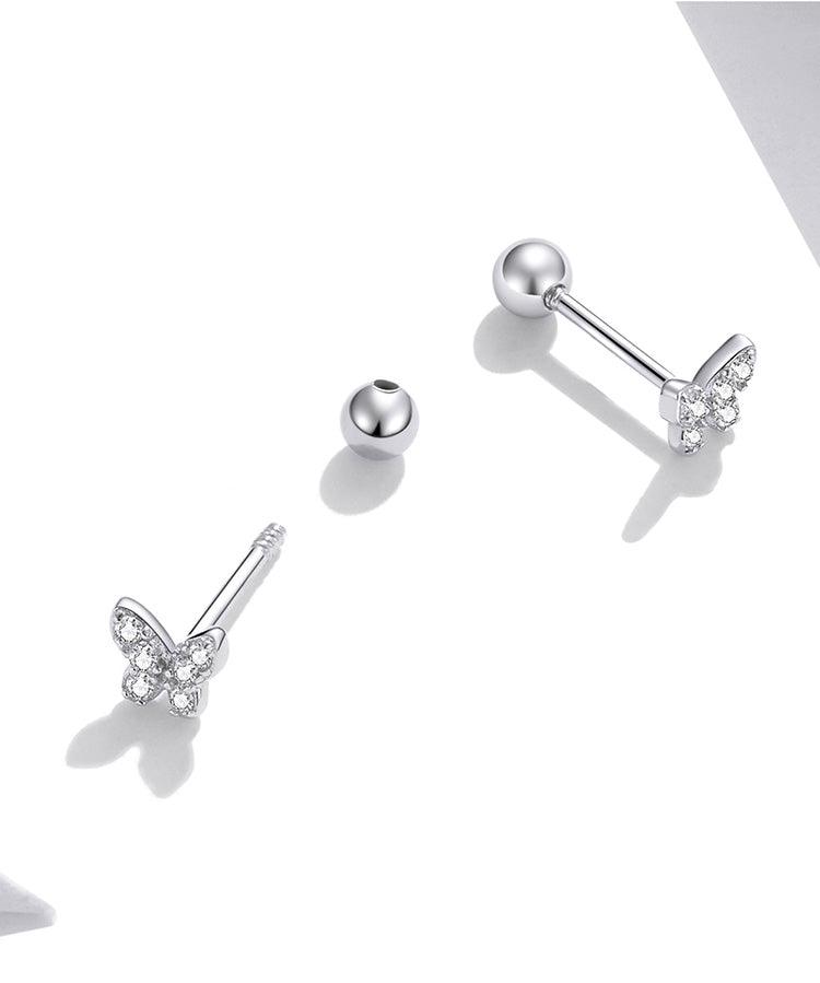 Sterling Silver CZ Stud Earrings Collection - Elevate and Beyond