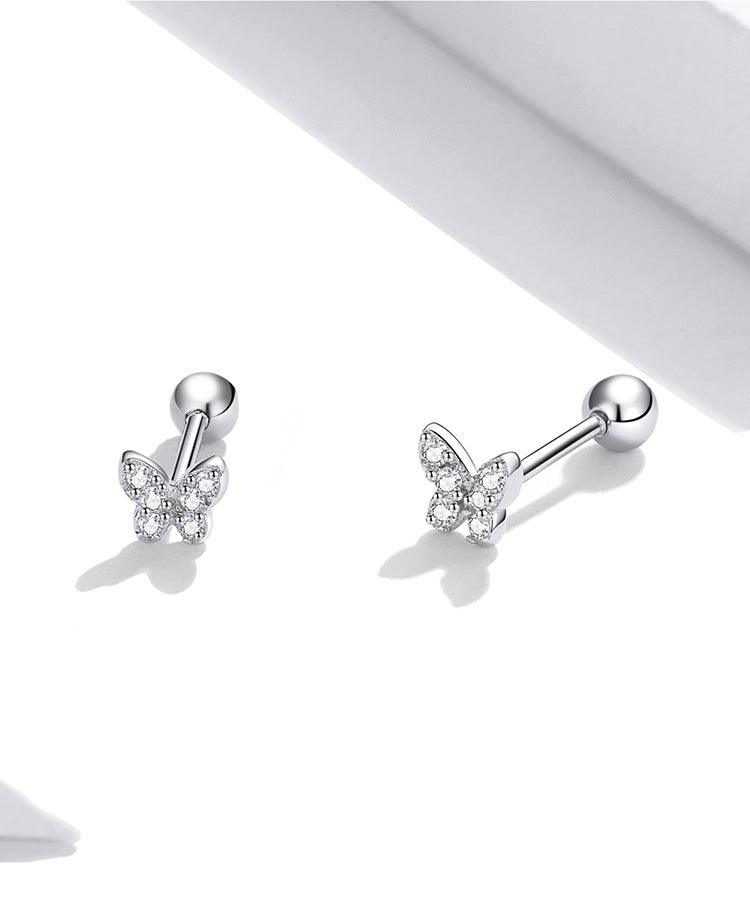 Sterling Silver CZ Stud Earrings Collection - Elevate and Beyond