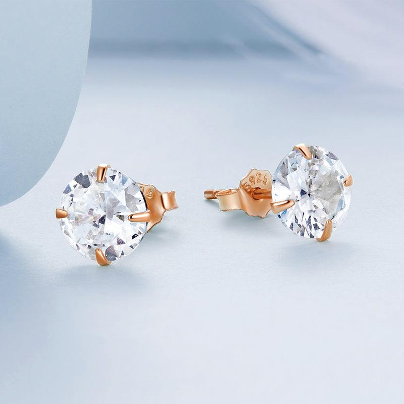 Brilliant Round CZ Stud Earrings - Elevate and Beyond