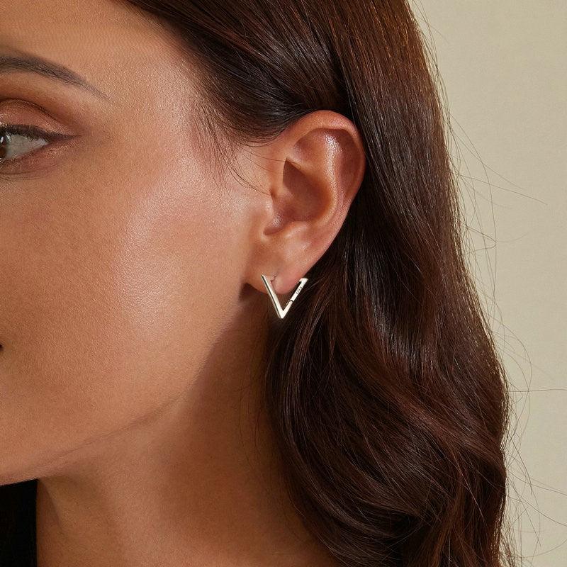 Geometric Triangle Hoop Earrings - Elevate and Beyond