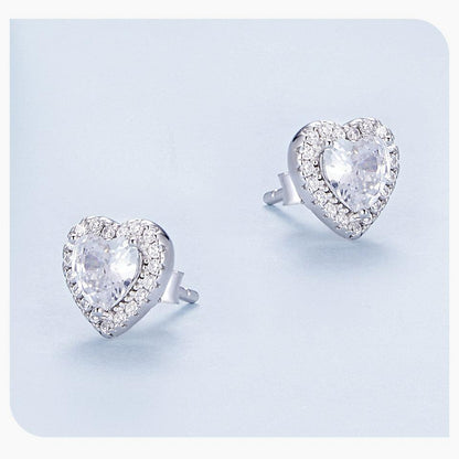 Dazzling CZ Halo Stud Earrings - Elevate and Beyond