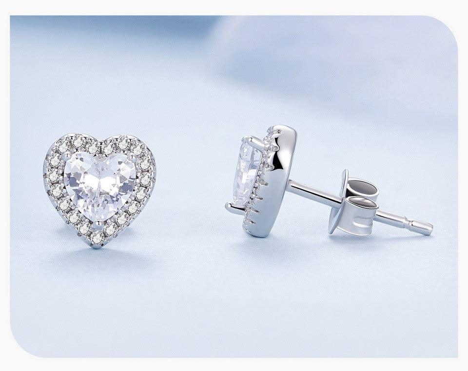 Dazzling CZ Halo Stud Earrings - Elevate and Beyond