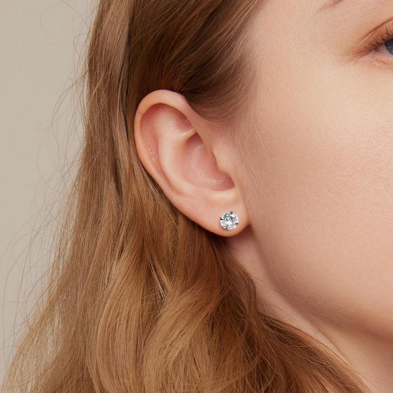 Brilliant Round CZ Stud Earrings - Elevate and Beyond