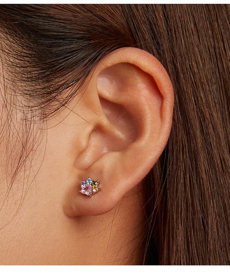 Sterling Silver CZ Stud Earrings Collection - Elevate and Beyond