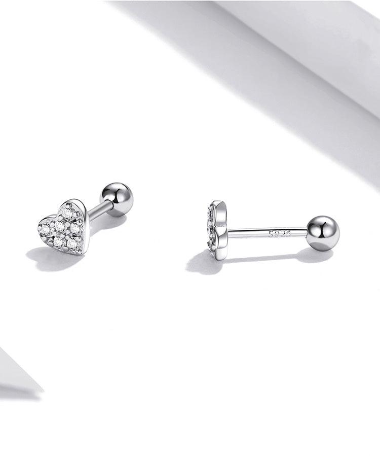 Sterling Silver CZ Stud Earrings Collection - Elevate and Beyond