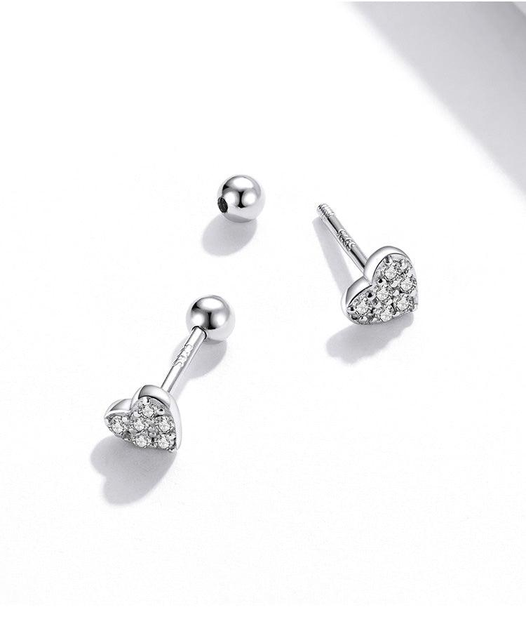 Sterling Silver CZ Stud Earrings Collection - Elevate and Beyond