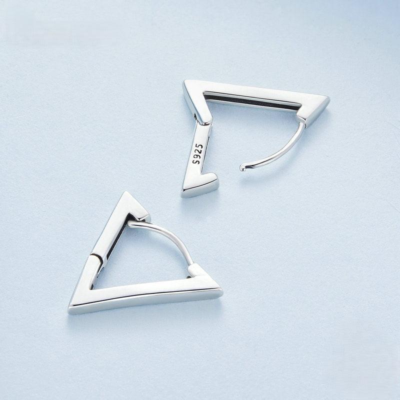 Geometric Triangle Hoop Earrings - Elevate and Beyond