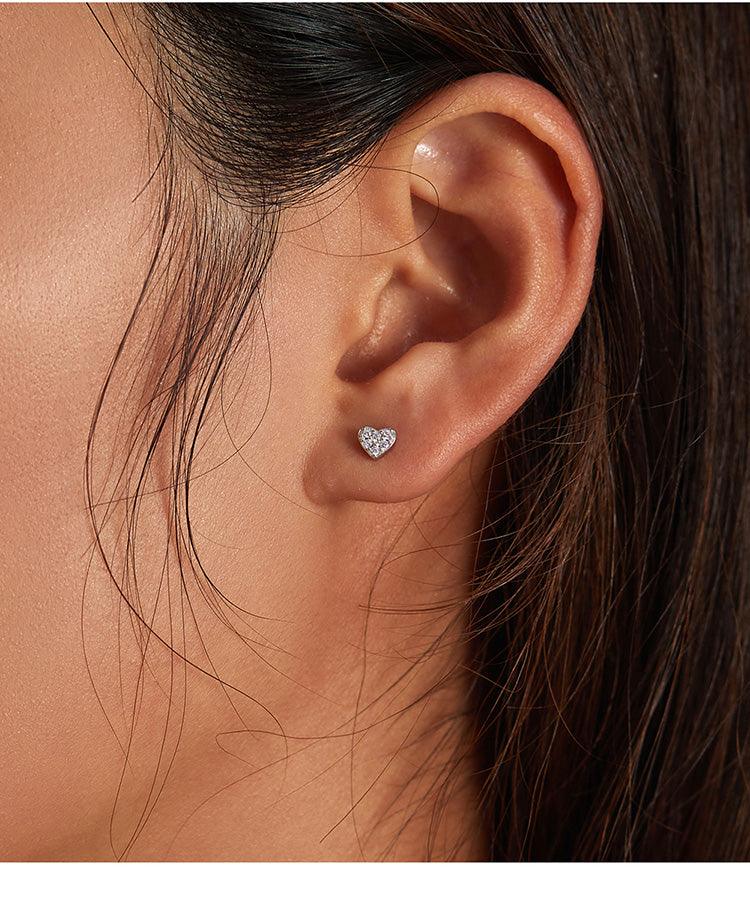 Sterling Silver CZ Stud Earrings Collection - Elevate and Beyond