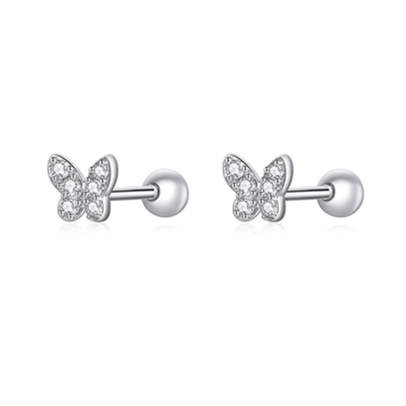 Sterling Silver CZ Stud Earrings Collection - Elevate and Beyond